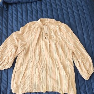 Gemma + Jane Striped Cream Blouse